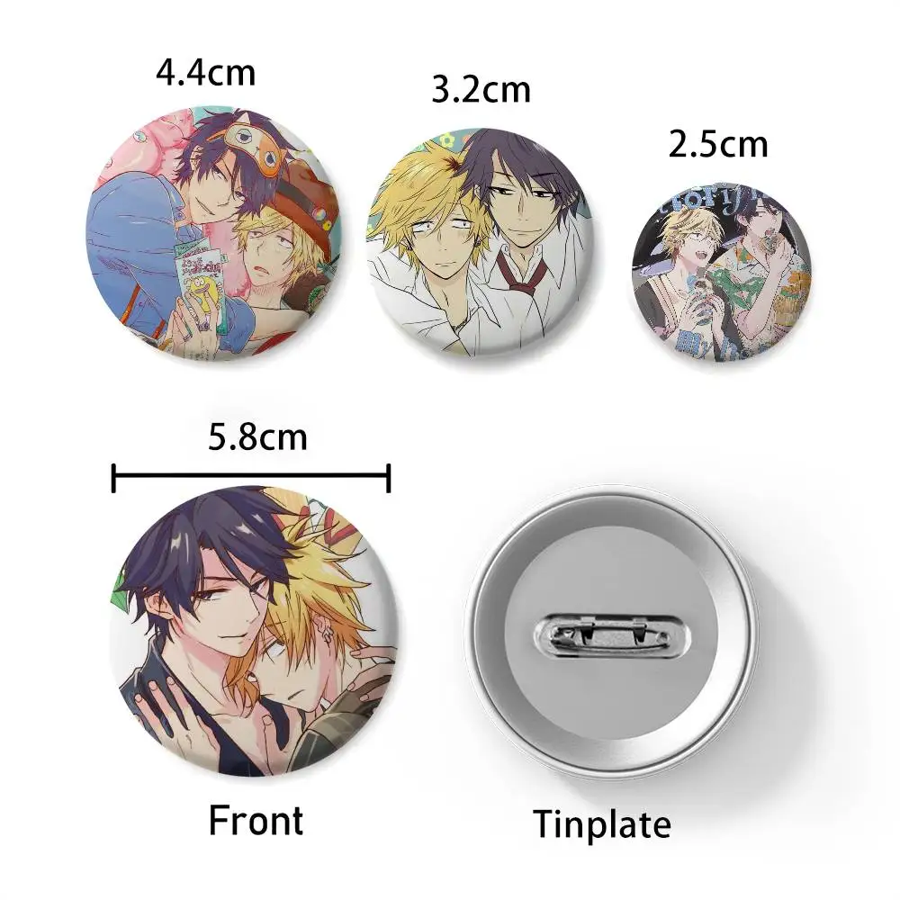 H-hitorijime بطلي أنيمي شارات مستديرة رائعة شارة دبابيس الإبداعية دبابيس للملابس قبعة ظهره هدية اكسسوارات #6