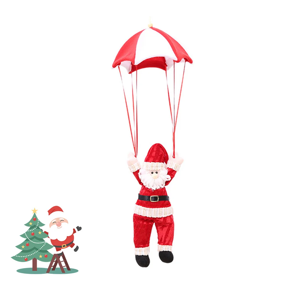 

1Pcs Funny Santa Claus Parachute Ornament High Quality Christmas Charm for Store Restaurant School Holiday Decor Supplies