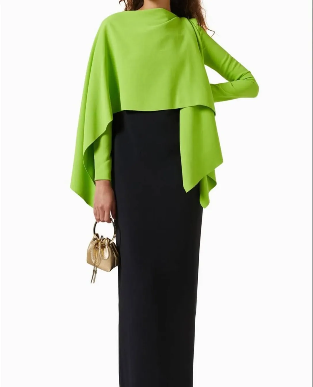 

Customized Long Black&Green Crepe Evening Dresses O-Neck Mermaid Pleated حزب اللباس Floor Length Prom Dresses for Women