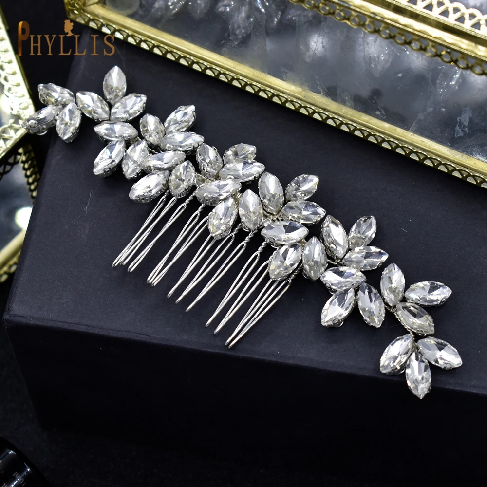 Cristal Bridal Hair Comb para Mulheres, Acessórios para Cabelo Do Casamento, Jóias Do Casamento, Presente, Cabeça Enfeites, Headpieces, Clipes De