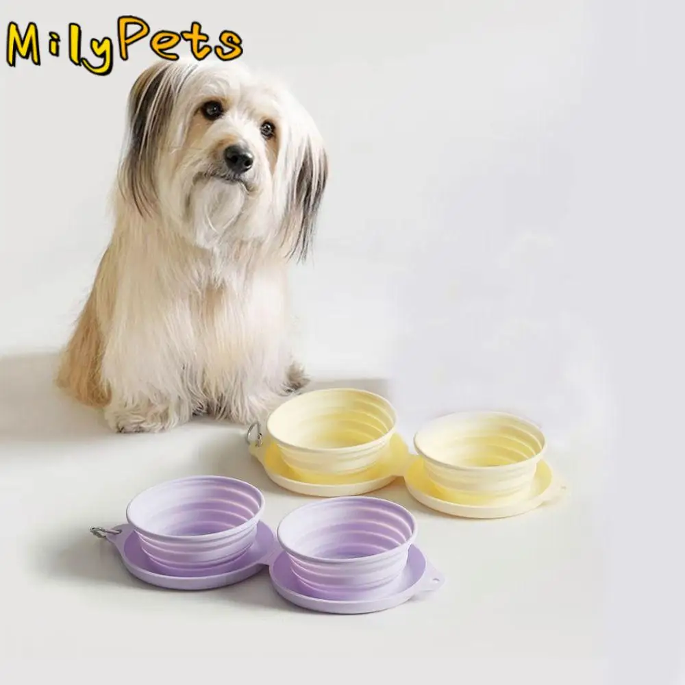 

Silicone Pet Folding Bowl Creative Multi-use Dog Food Feeding Basin Portable Large Capacity Cat Drinking Feeder Water Container