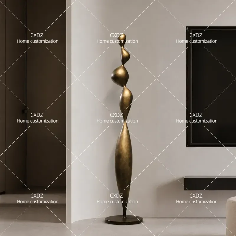 Italian Light Luxury Slender Abstract Sculpture Ornament for TV Cabinet Entrance Niche Living Room Hotel Model Room Decor