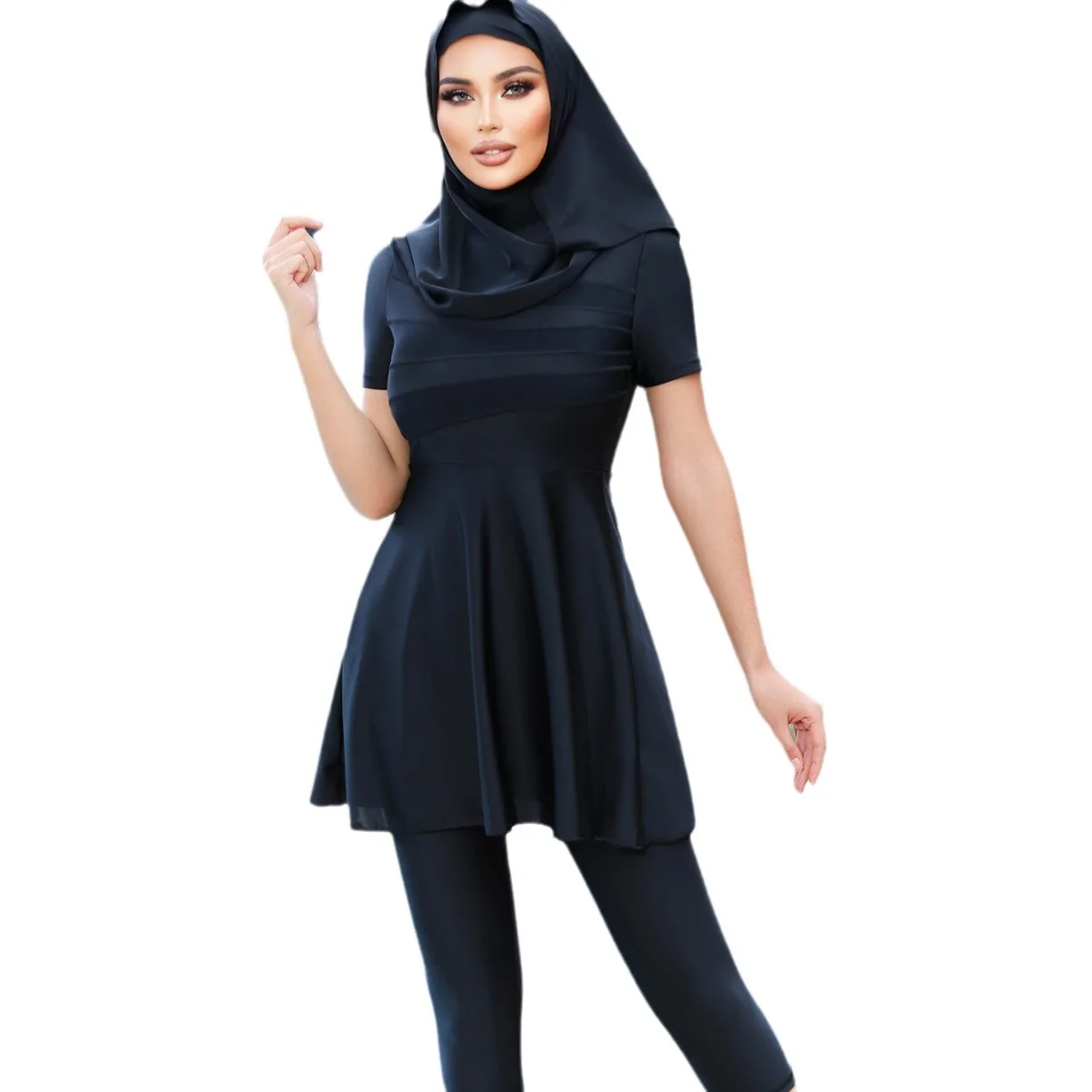 Muslim Swimwear Islamic Modest 2024 Summer Sport Swimsuit Morocco Dubai Women Skirt Swimsuit Three Piece Ladies Prayer Beach