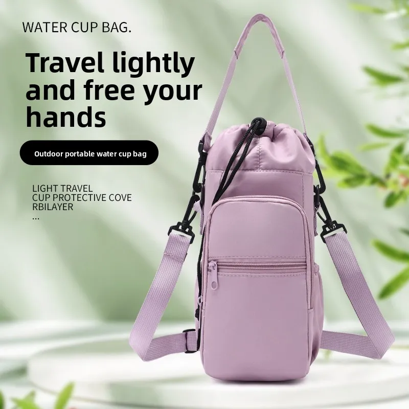 

‌Instagrammable Water Bottle Bag: Leak-Proof & Phone Holder for Cycling/Travel