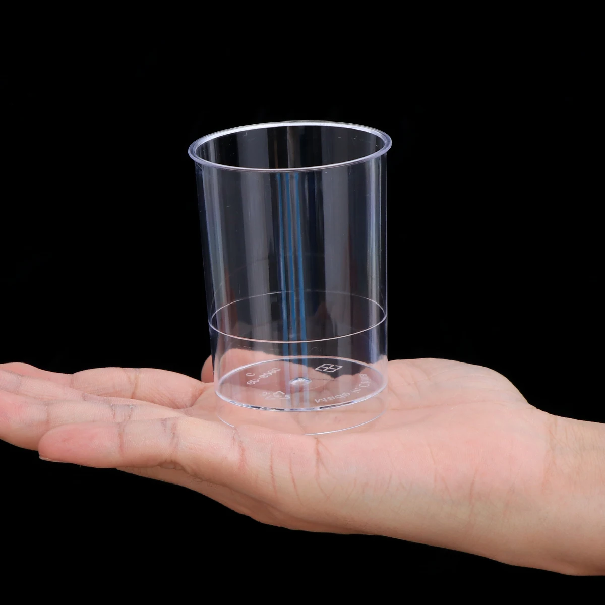 

40pcs 160Ml Disposable Pudding Cups Clear Round Mousse Dessert Cups Thickened Straight Plastic Tumblers For Tiramisu Ice Cream