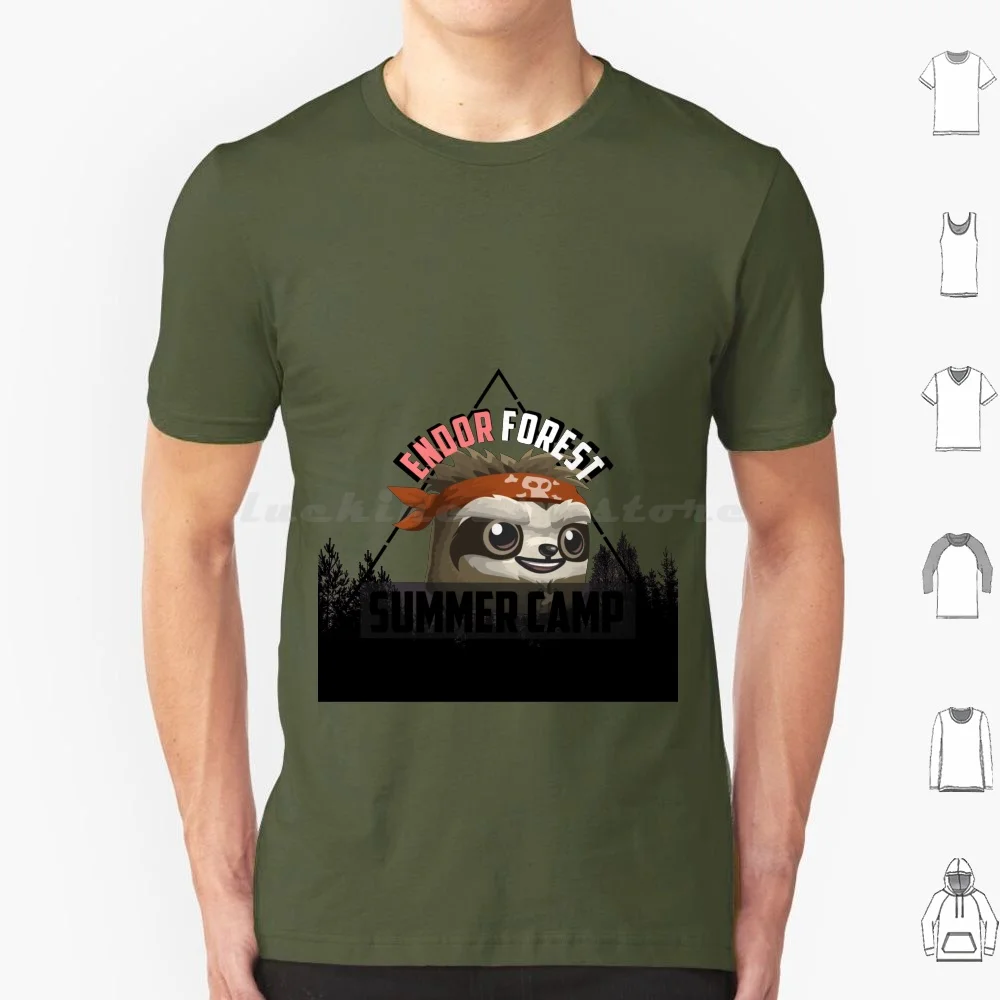 

Летний лагерь Endor Forest Ewok Endor Return Jedi Забавный юмор Футболка для взрослых Графика для мужчин Футболка Хлопок Мужчины Женщины DIY Принт