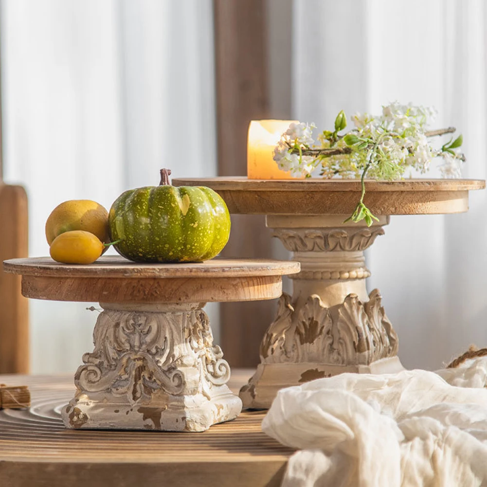 

Французский элегантный поднос для завтрака, многофункциональный, винтажный, с резным орнаментом, износостойкий, для свадебной фотосъемки, декораций, поделок