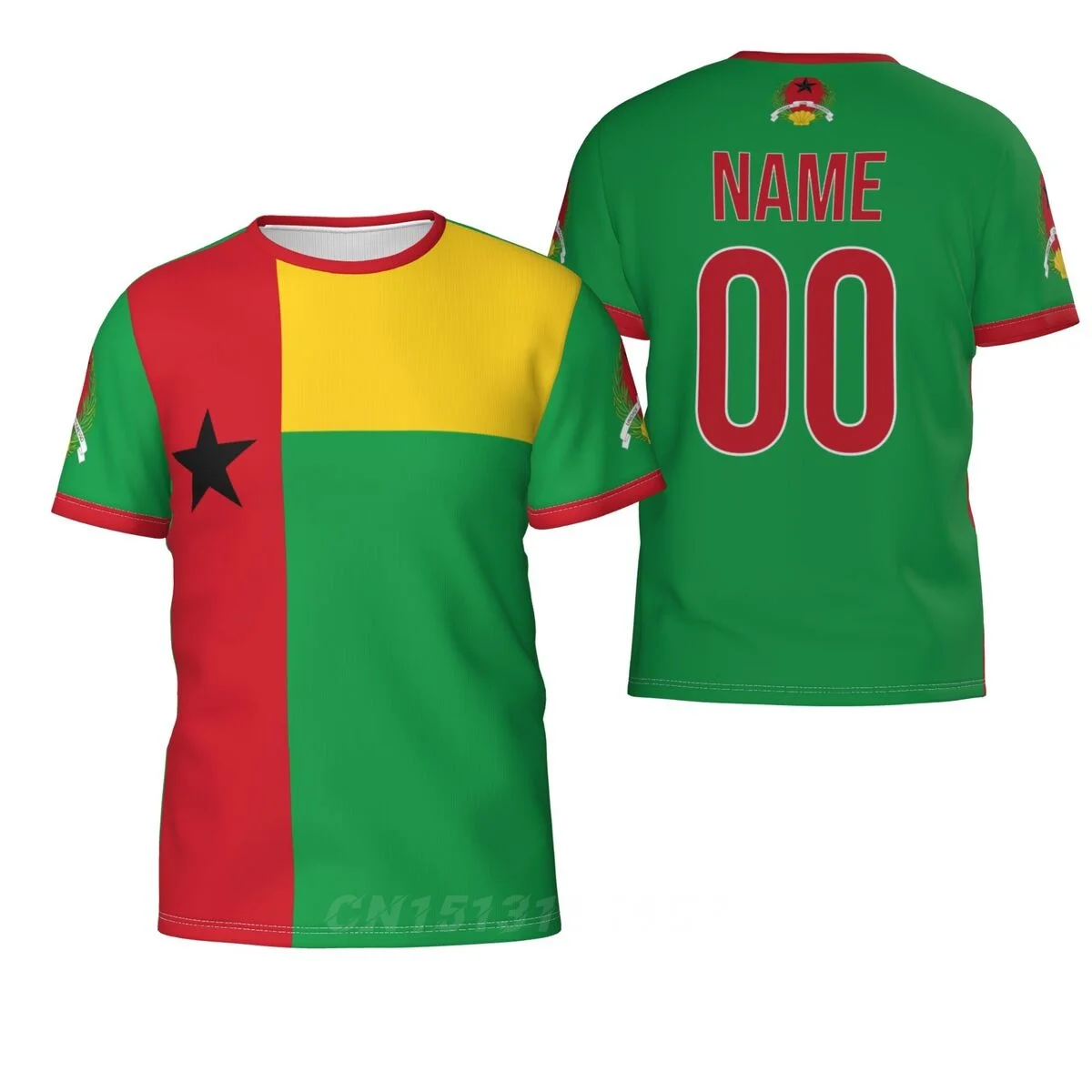 2025 Custom Name Number Guinea Bissau Country Flag T-shirts Clothes T shirt Men Women Tees Tops For  Fans Gift US Size