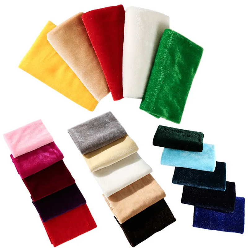 5 stücke 25*25cm Weihnachten Samt Stoff Weiche Plüsch Stoff für Nähen Puppen DIY Handarbeit Home Textil Tuch spielzeug