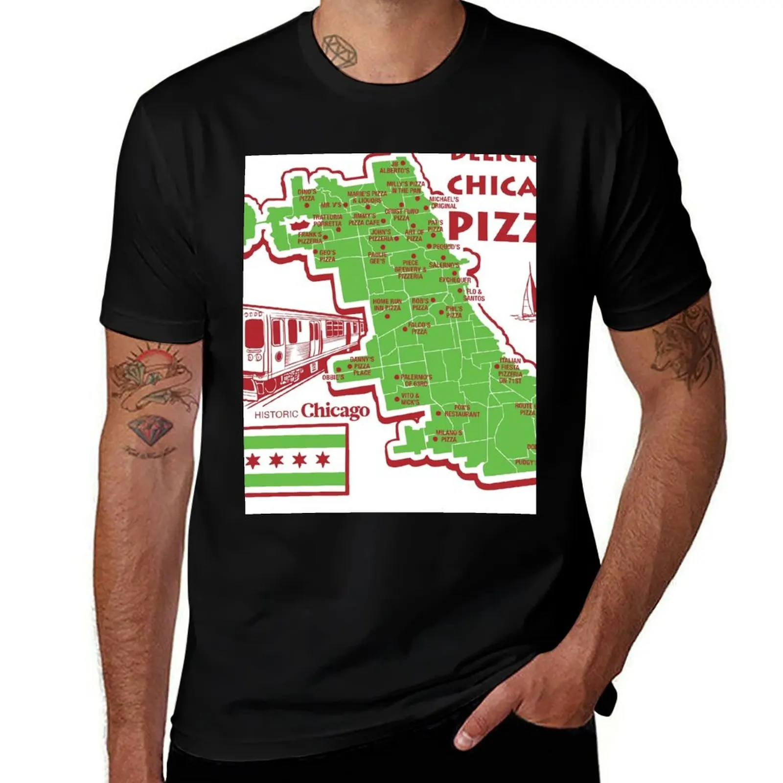 Delicious Chicago Pizza T-Shirt Big Size Daily Wear T-Shirt