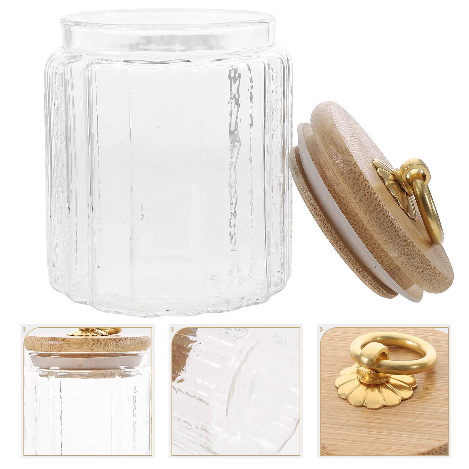 

Elegant Airtight Transparent Coffee Candy Storage Tea Sugar Pantry Jar With Lid Kitchen Canisters Food Storage Jar Flour