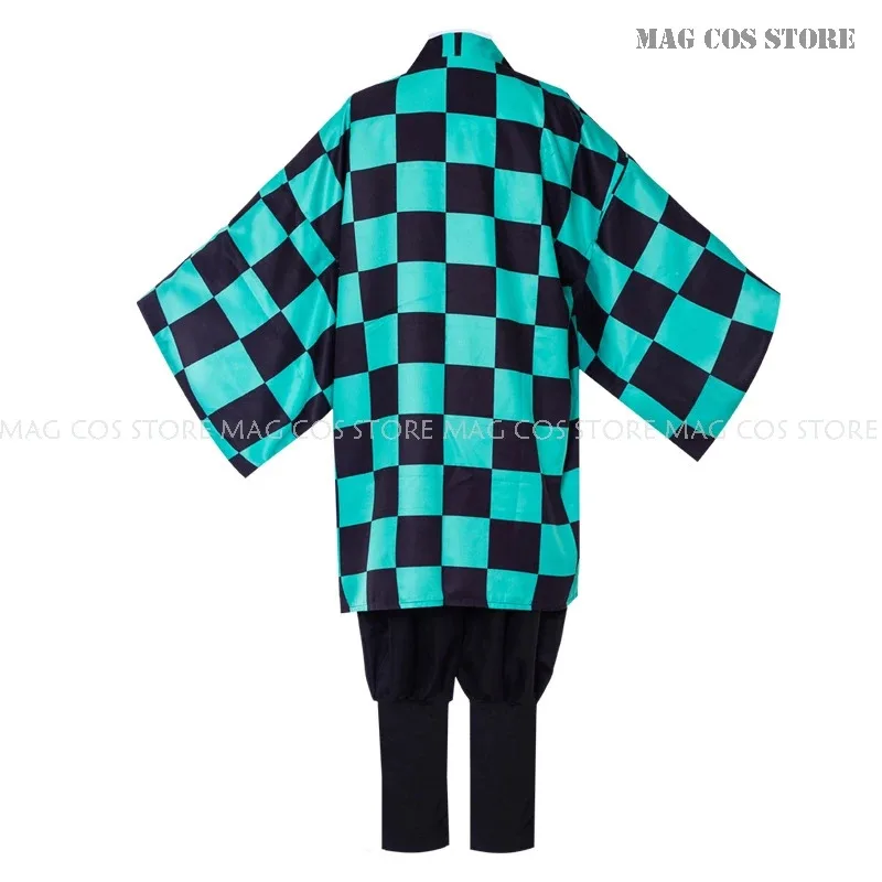 Kamado Anime Tanjiro Cosplay Demon Slayers Cosplay Costume Wig Mask Hashira Kimono Cloak Halloween Uniform Adult Kids Suit