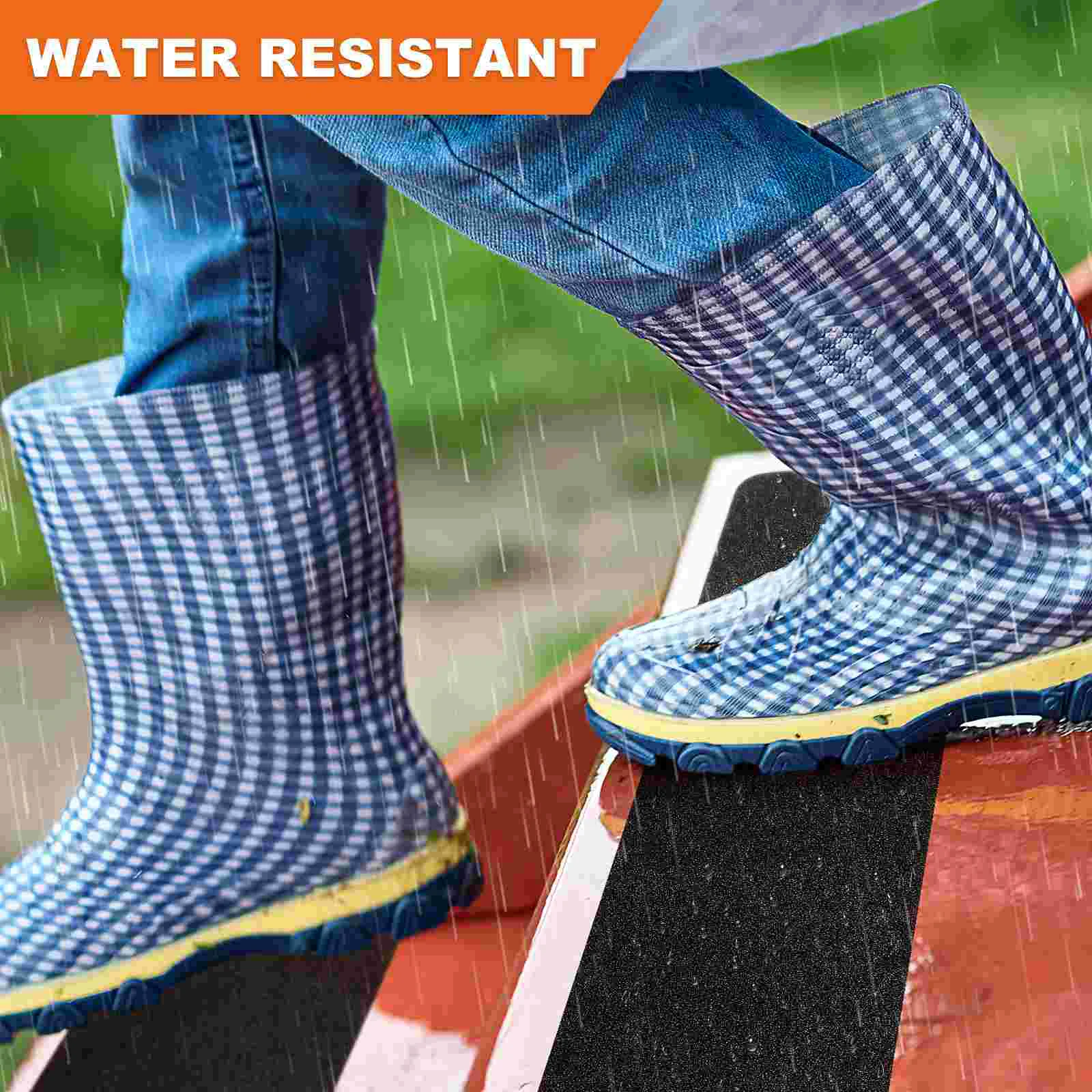 4 Pcs Waterproof Grip Tape Anti-slip Strip Skid for Steps Outdoor High Traction