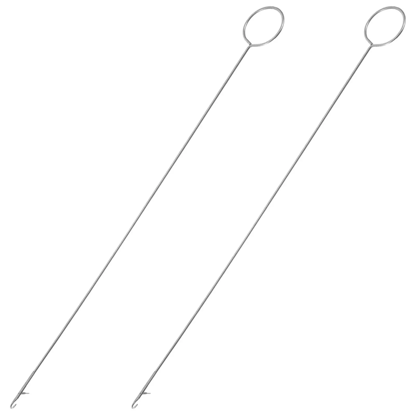 

2 Pcs Stainless Steel Sewing Loop Turner Hook Needle Threading Device Crochet Hooks Tube Belt Bias Tubing Home Craft Sewing