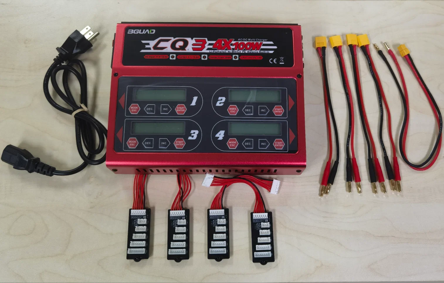 Bguad cq3 100w x 4 rc רב פונקציות 4 4 מעבד איזון חכם חכם ערוץ עבור lipo lipo libhv life nimh nicd סוללה