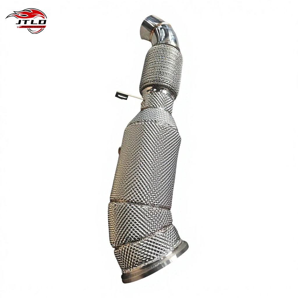 B58 Stainless Steel High-Flow Downpipe With Heat Wrap For BMW 3/4/5/X Series, Direct Fit