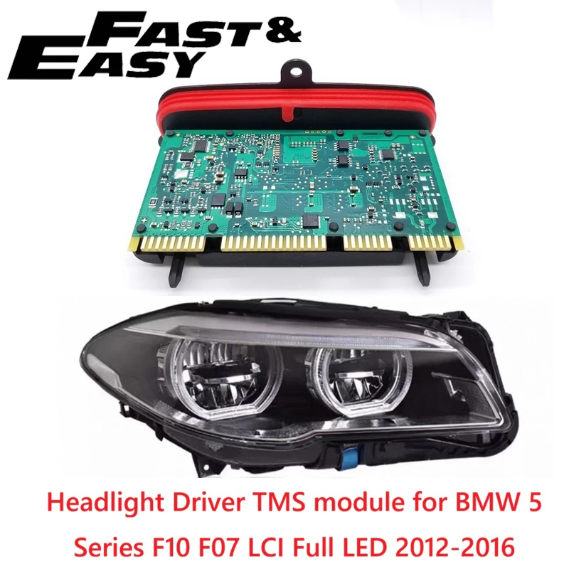 Aftermarket 63117440878 6311 744 0878 LED Headlight Driver TMS Module for BMW 5 Series F10 F07 LCI Full LED 2012-2016
