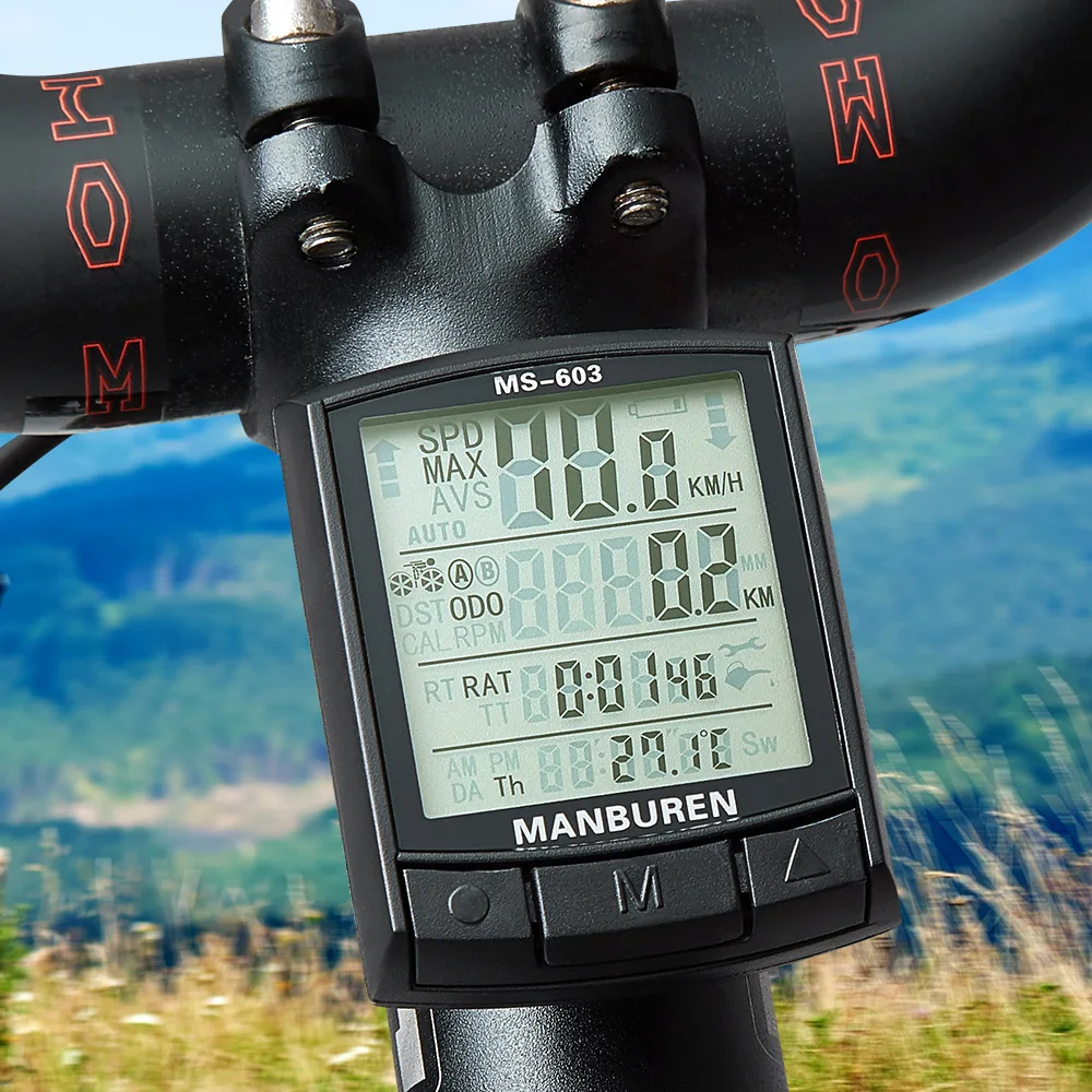 MTB Bike Digital LED Speedometer Watch Cycling Odometer Stopwatch for Road Bike with Sensor Bicycle Computer view 4