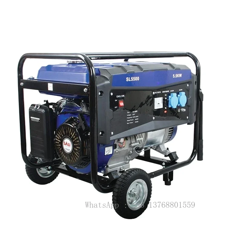 Portable 15HP 4 Strokes Generator Gasoline 5500 Watts 50HZ/60HZ 22L Mini Silent Gasoline Generator