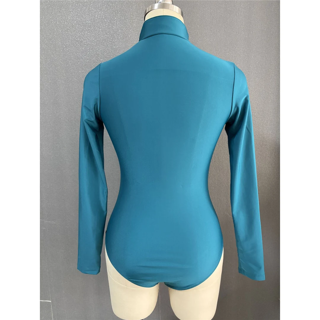 S - 2XL, 4 Farben, langärmelig, mit Reißverschluss, Surf-Rashguard, einteiliger Badeanzug, Damen-Badebekleidung, Badeanzug für Frauen, Badebekleidung, Schwimmanzug V6266 – Detail 18