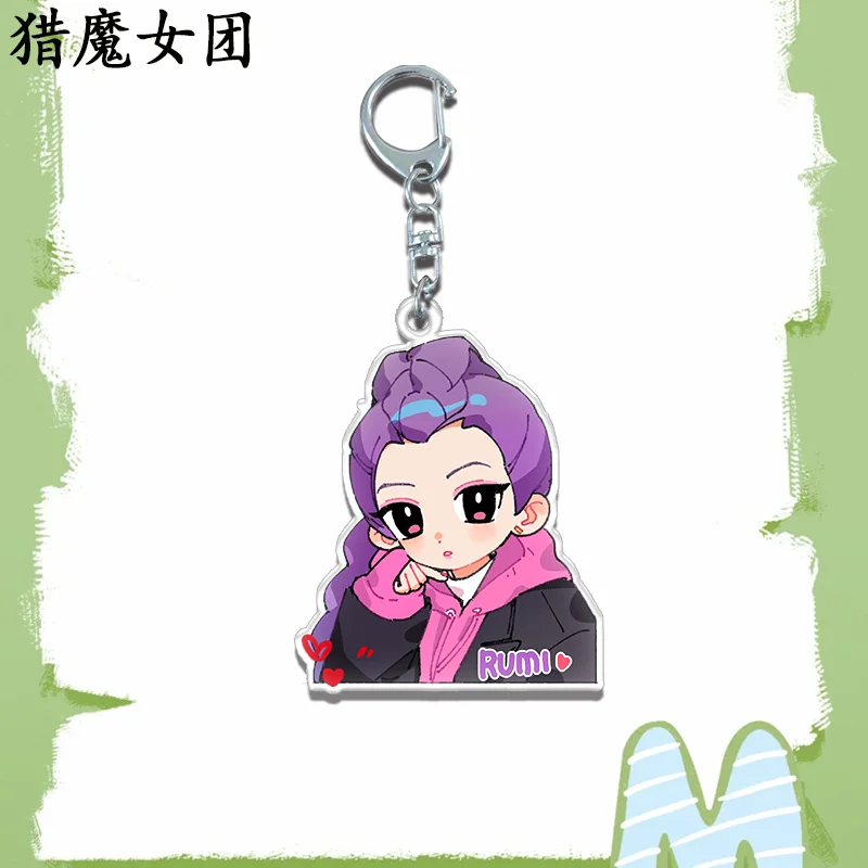 لطيف KPop شيطان الصيادين زوي ميرا رومي للجنسين جديد الحلو الإبداعية أنيمي الكرتون نمط المألوف المحمولة سلسلة مفاتيح مصنوعة من الأكريليك