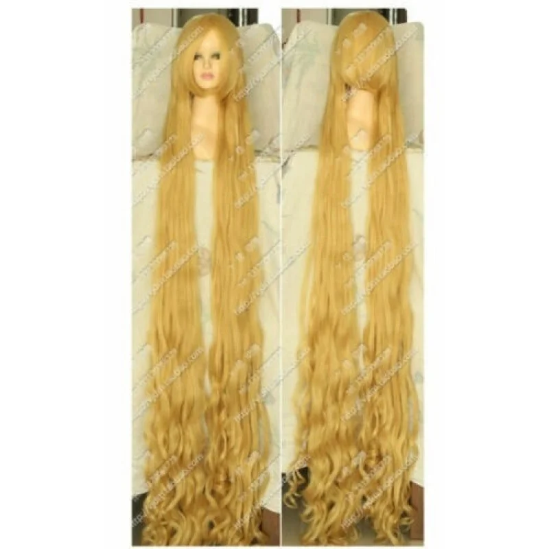 Blonde Tangled Rapunzel 150CM Long Wavy Curly Cosplay Party Wig Hair