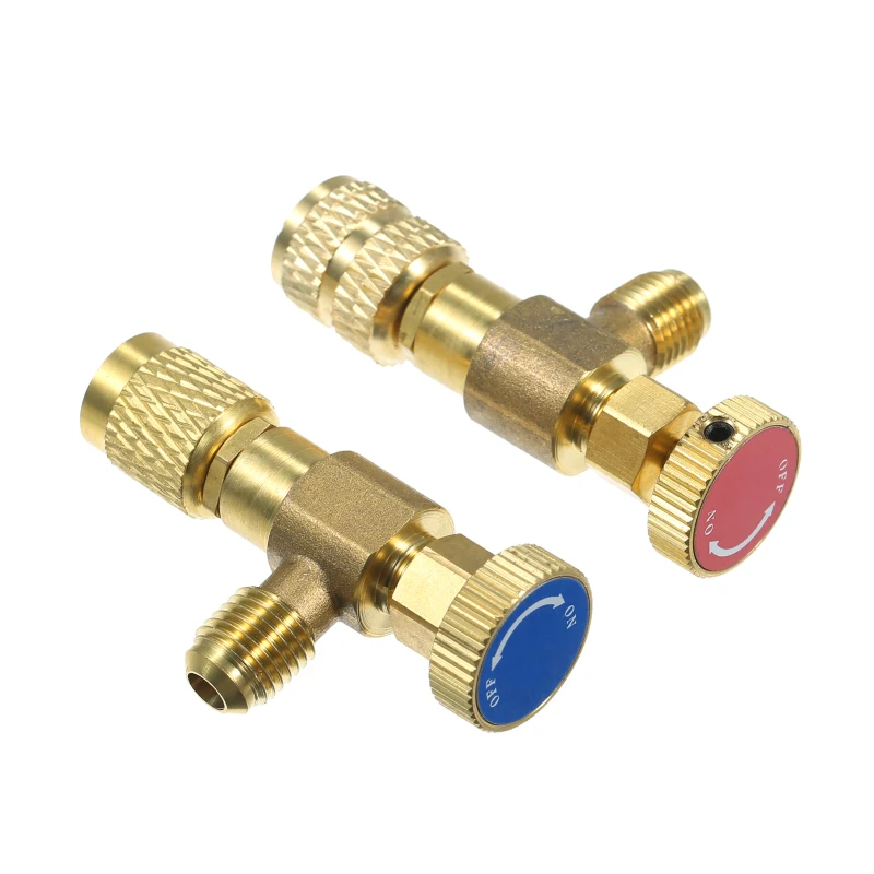 R12 R410 Refrigerant Charging Valve, Air Conditioning Refrigerant Liquid Safety Valve Copper Flow Control Valves Copper