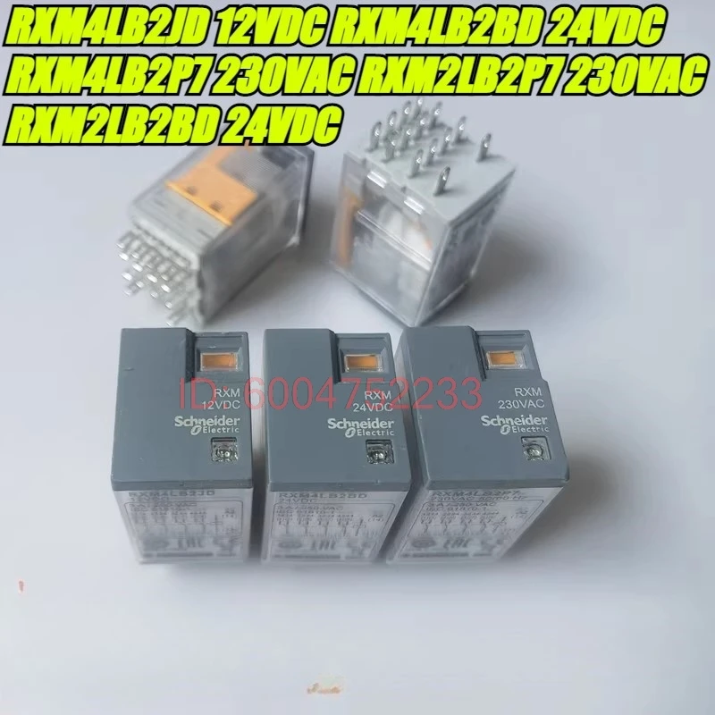 1pcs/lot 100% original genuine relay:RXM4LB2JD RXM4LB2BD RXM4LB2P7 RXM2LB2P7 RXM2LB2BD Intermediate relay 12V 24V 230V