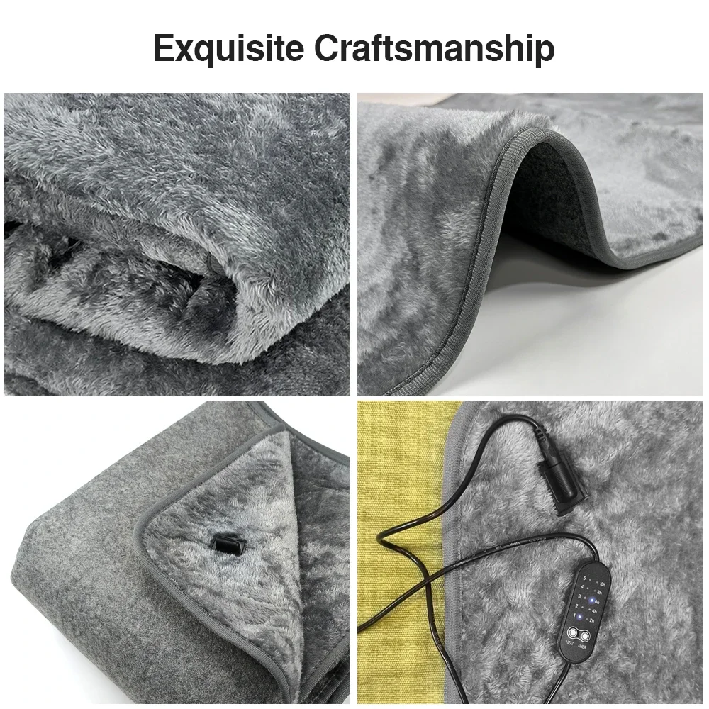 USB بطانية التدفئة الكهربائية الدافئة سخان قطيفة قابل للتعديل درجة الحرارة توقيت منصات التدفئة للاستخدام الشتوي غرفة المكتب المنزلي