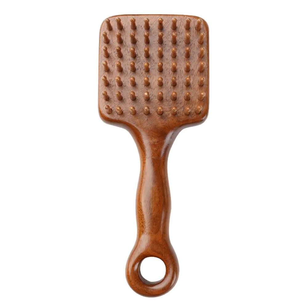 

Деревянная расческа для массажа головы из сандалового дерева с длинной ручкой, широкими зубьями, антистатическая, для улучшения кровообращения и против спутывания волос