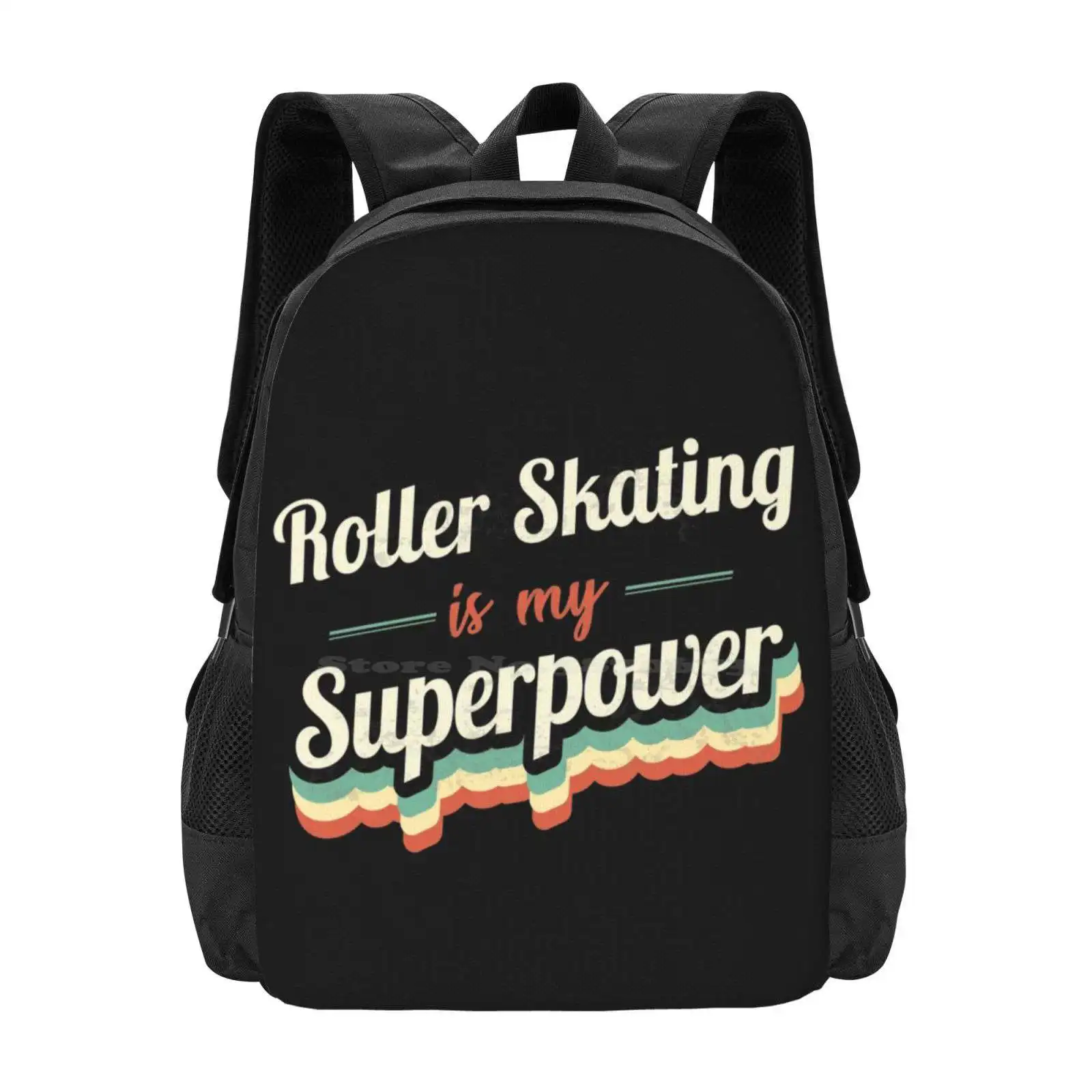 Roller Skating Is My Superpower Hot Sale Schoolbag Backpack Fashion Bags Roller Derby Roller Skating Roller Skates Skater