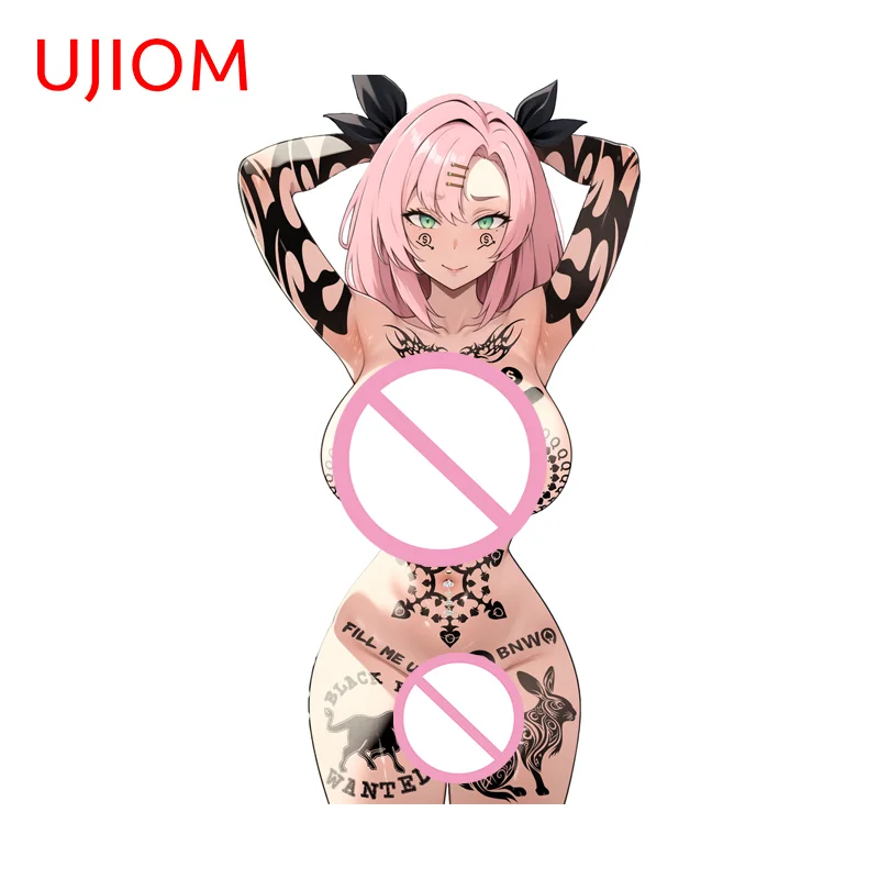 UJIOM Nicole Zenless Zone Zero Wall Sticker Eye Catching Hentai Tattoo Big Bresats Girl Decal Suitable For Air Conditioner Decor