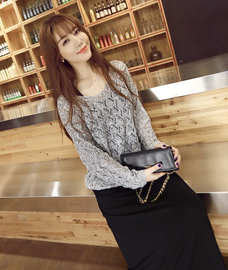 

Korean Style Female Clothes Set Batwing Sleeve Knitted Pullovers Strap Dress Twinset Fashion Young Lady Dress Suits Dresses Sets