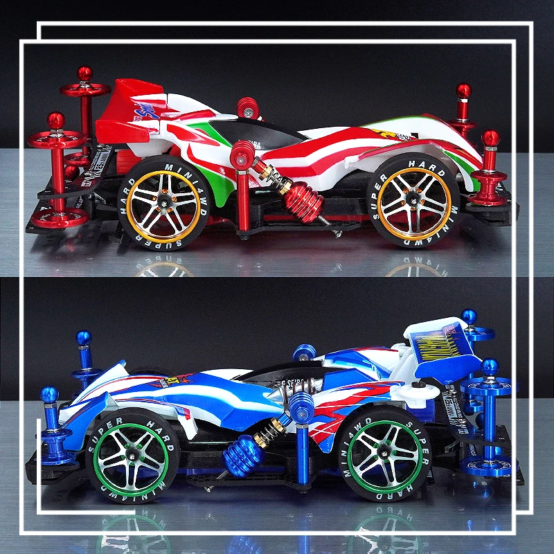 Mini samochód z napędem na cztery koła Rize, malowany, skaczący i biegnący, gotowy do jazdy, bez potrzeby montażu i instalacji.