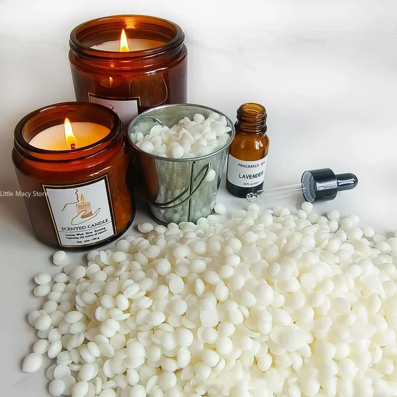 200g Aromatherapy Candle DIY Material Soy Wax Good Extensibility Low Melting Point High Flexibility Has Stickiness Be Flexible