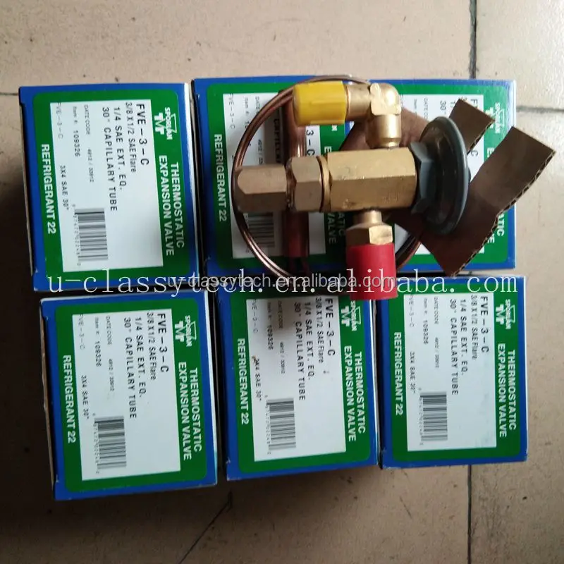 Thermal expansion valve 3/8 x1/2 SAE Flare 1/4 SAE EXT. EQ for ThermoKing X430/426 compressor