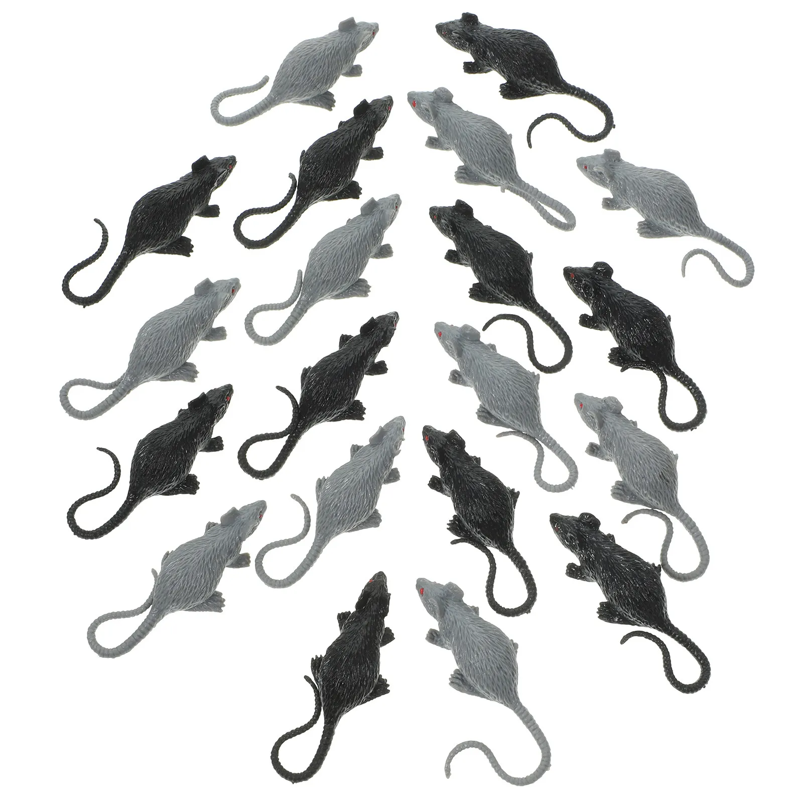 20 Pcs Halloween Artificial Mice Toys April Fools Prank Stuff Simulation Fake Rats Mini Mouse