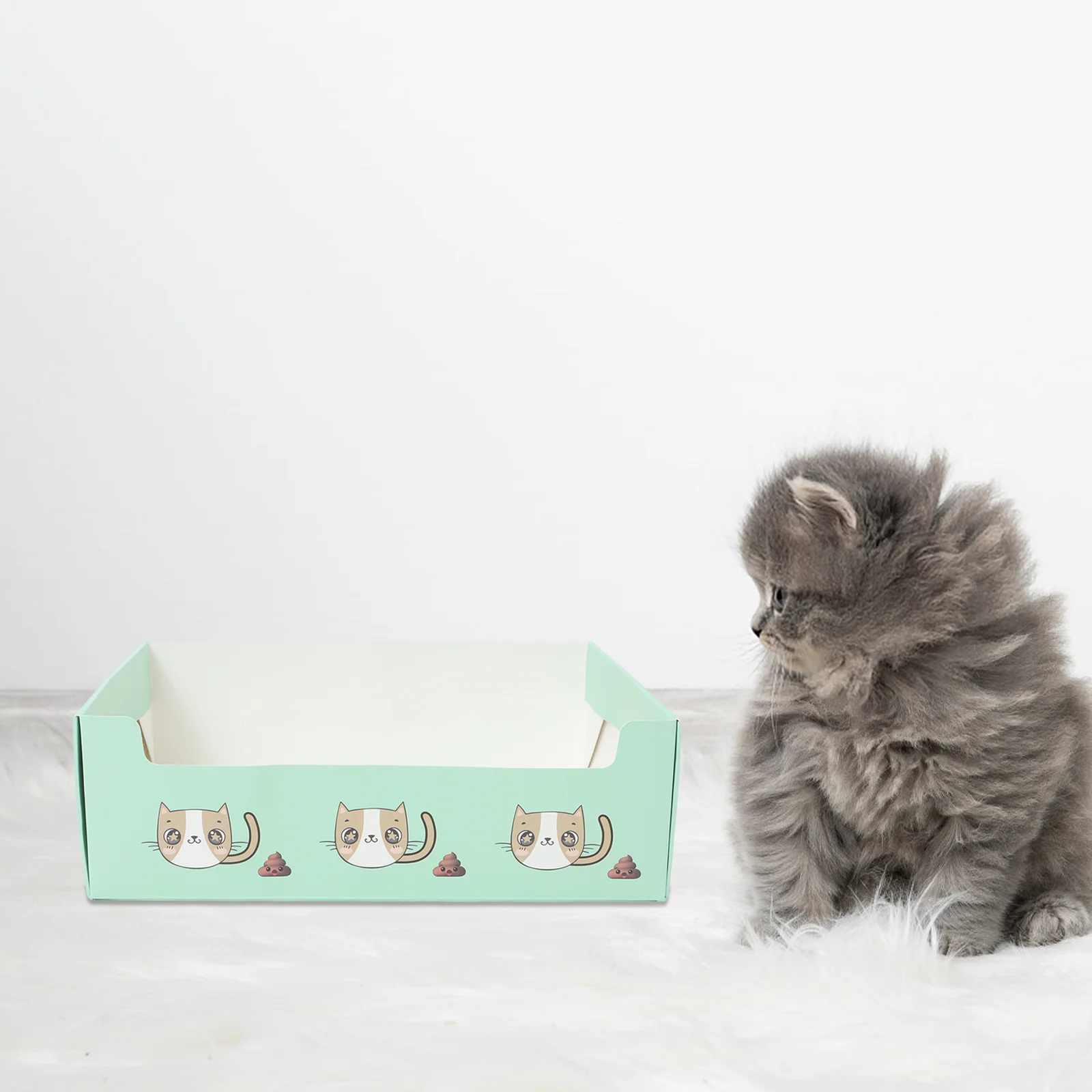 Disposable Cat Litter Box Foldable Portable Design High Sides For Cat Toilet Training Indoor Outdoor Use For Small Pets