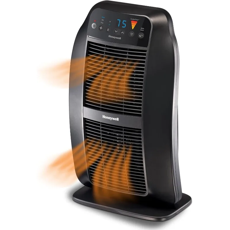 

Honeywell Ceramic Heater, Black – Space Heater with Multi-Directional Heating, Digital Controls and Programmable Thermostat