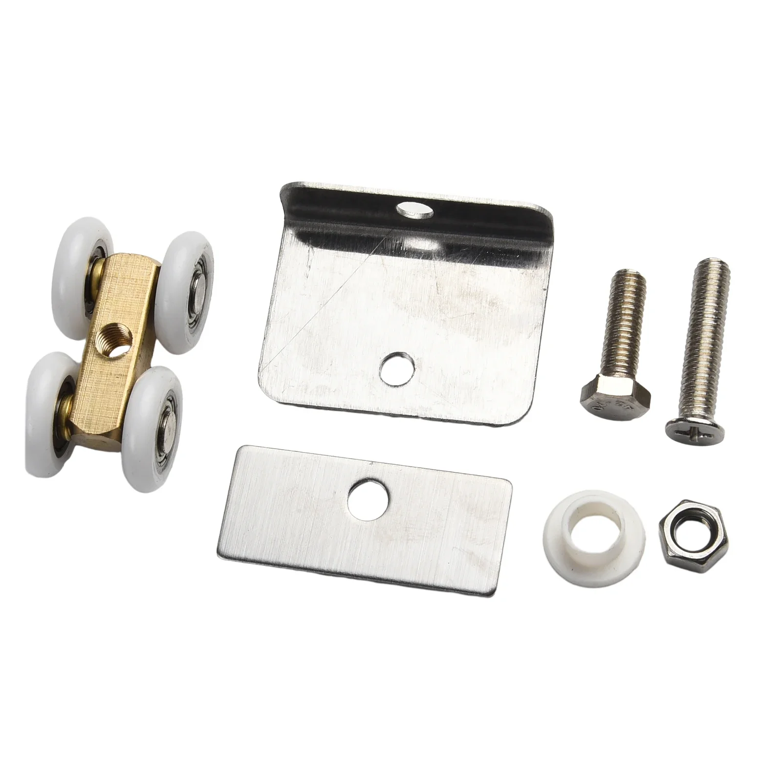 

Fourwheel Shower Room Hanging Pulley Roller Crafted With Copper And Nylon For Sliding For Bathroom Glass Doors