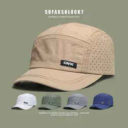 Japanese Retro Tooling Short Brim Men's Hat Summer Outdoor Sports Sun Protection Breathable Quick Drying Baseball Caps Women