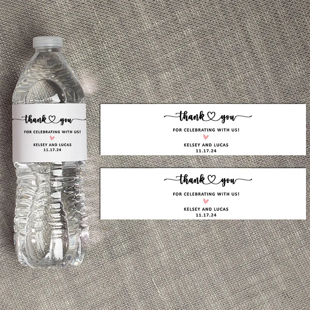 Wedding Thank You Wedding Water Bottle Labels Personalized Water Bottle Labels Welcome Bag Stickers Simple Stickers