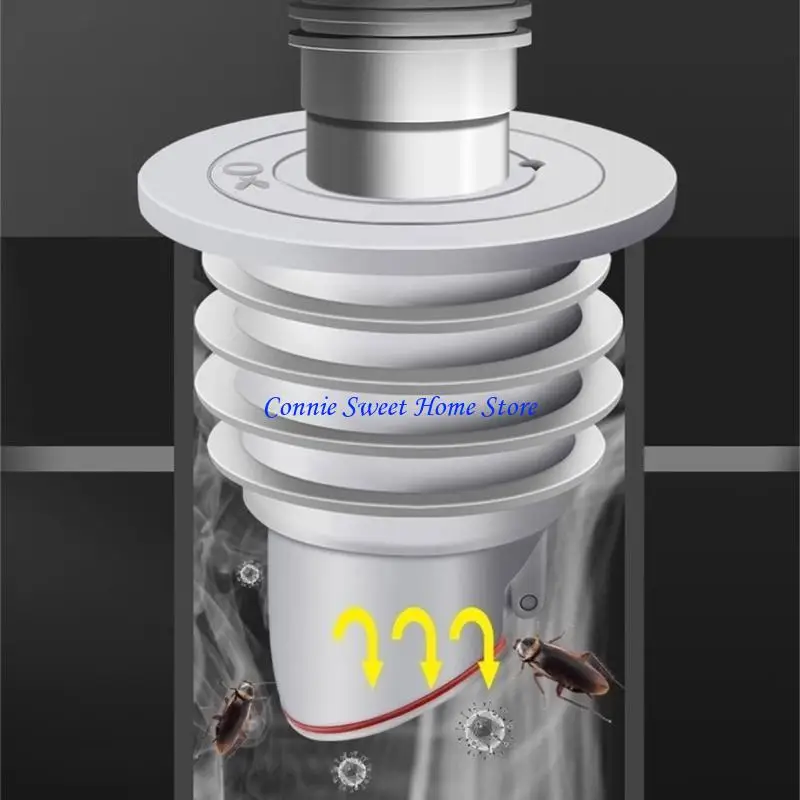 LXAF Floor Drain Seal Rings set Washing Machine Pipe Plugs Floor Drain Covers set Simple Installation for Odor Prevention