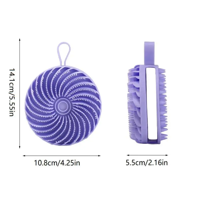 

Shower Scrubber And Scalp Massager Shampoo Brush For Kids Women Men Silicone Body Scrubber Loofah Double-Sided Bath Brush,