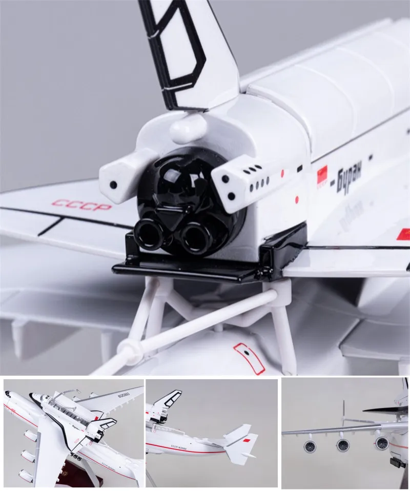 Antonov Airlines An225 Transport Plane Space Shuttle Blizzard Soviet 1:200 Aircraft Model Diecast Plane Model Detail