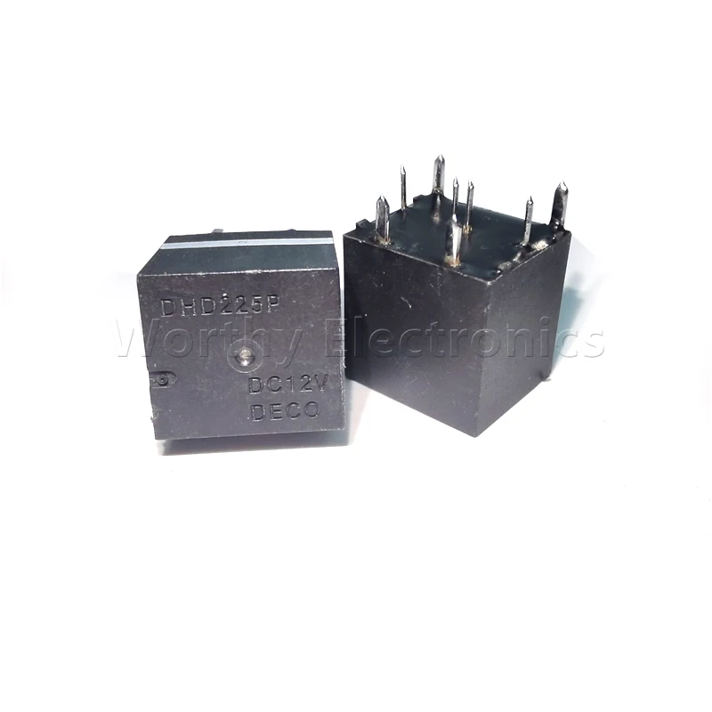 

10pcs/lot DHD225P DC12V Automotive Computer Central Control Electronic DC Electromagnetic Relay 8-pin Two Groups of Conversion