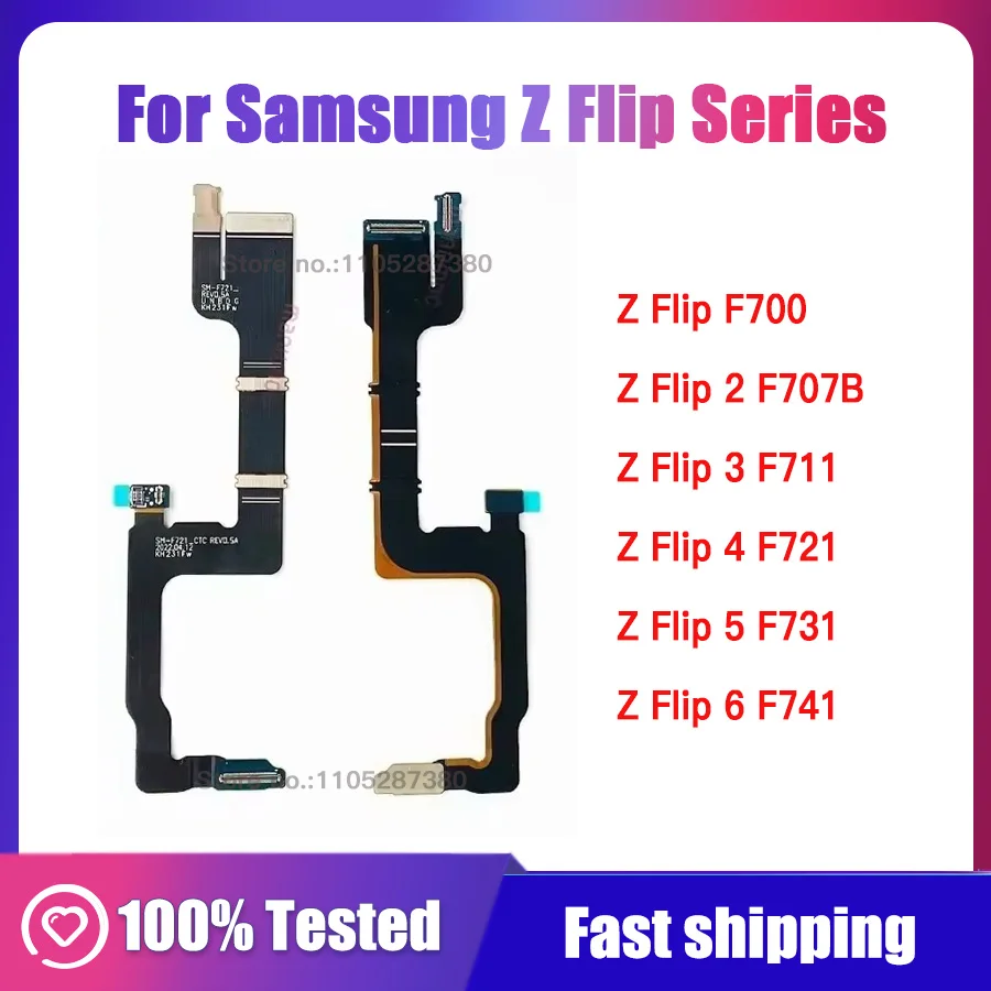 high quality Motherboard Connector LCD Flex Cable Ribbon Replacement Parts For Samsung Z Flip 2 3 4 5 F1707B F711 F721 F731 F700