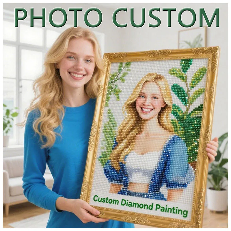 HUACAN Volledige Kits Diamant Mozaïek Foto Aangepaste Handwerk Hobby Diy Gift Home Decor Borduren Verkoop Persoonlijke Privé Foto's - afbeelding 2