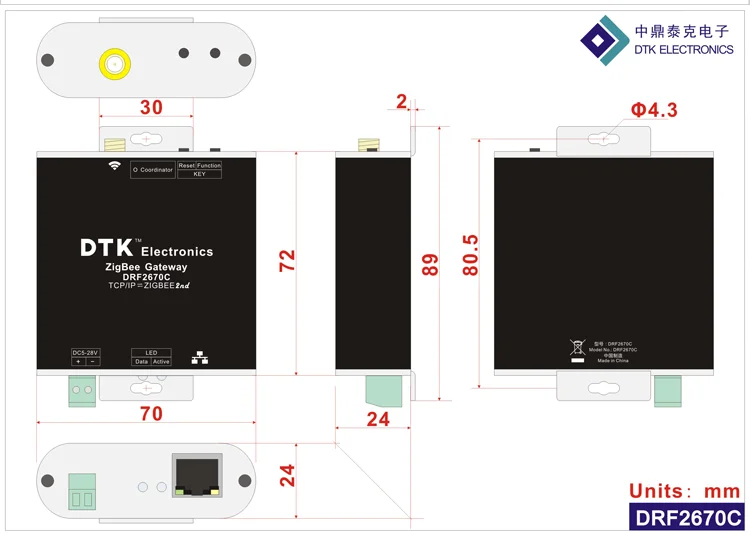 Imagem -03 - Zigbee Gateway Zigbee para Tcp ip Módulo de Interface de Rede Built-in Cc2630 Chip Muito Mais do Que Cc2530