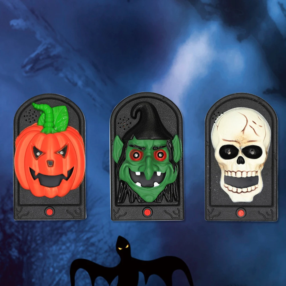 

Halloween Glowing Skull Doorbell Creepy Doorbell Decoration For Haunted House